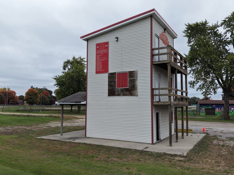Caro Fire Training Tower ground perspective